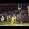 photograph of small plane into house